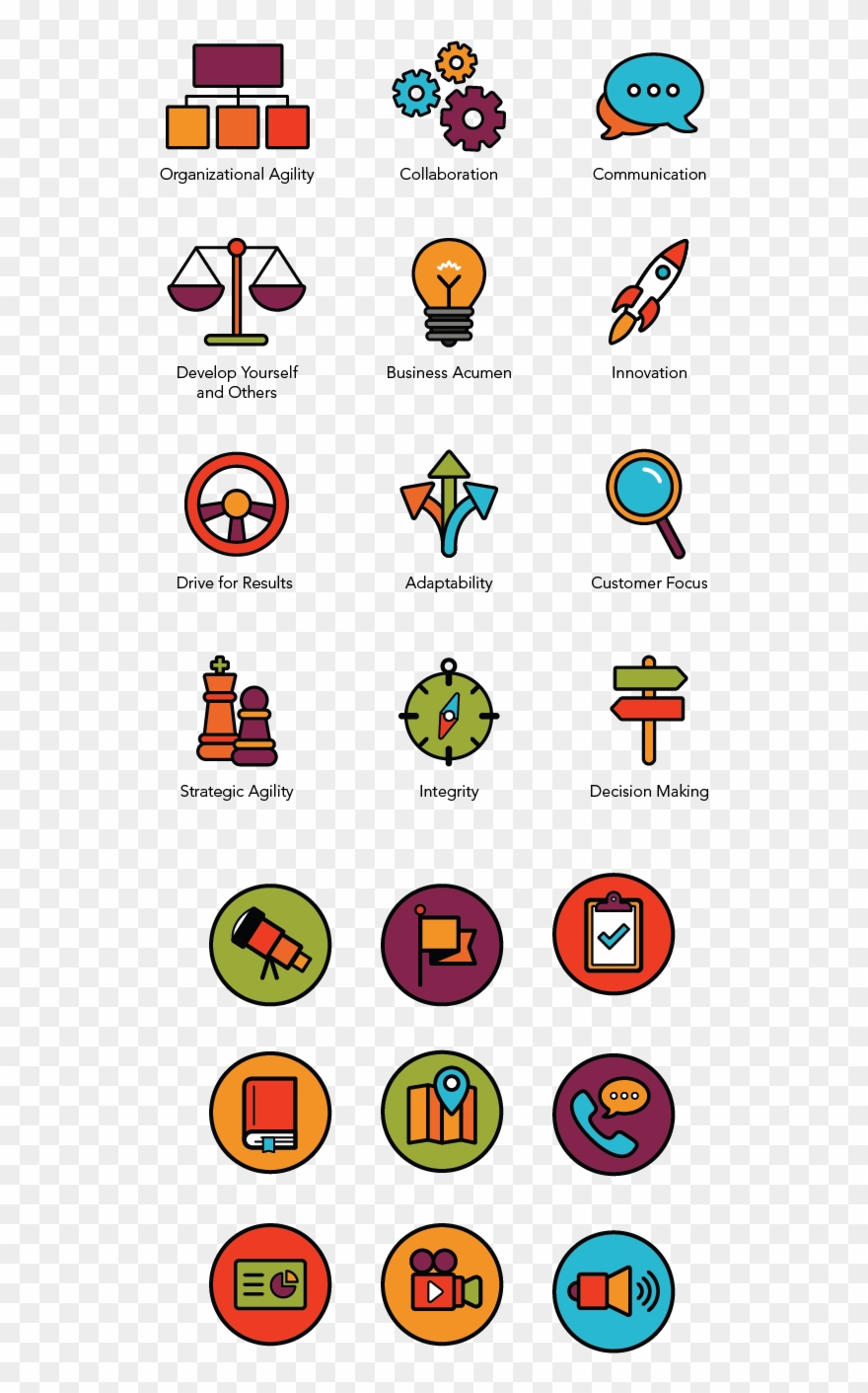 Quickfires Training Icon Set Clipart