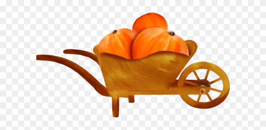 Pumpkin Clipart Wheelbarrow - Png Download