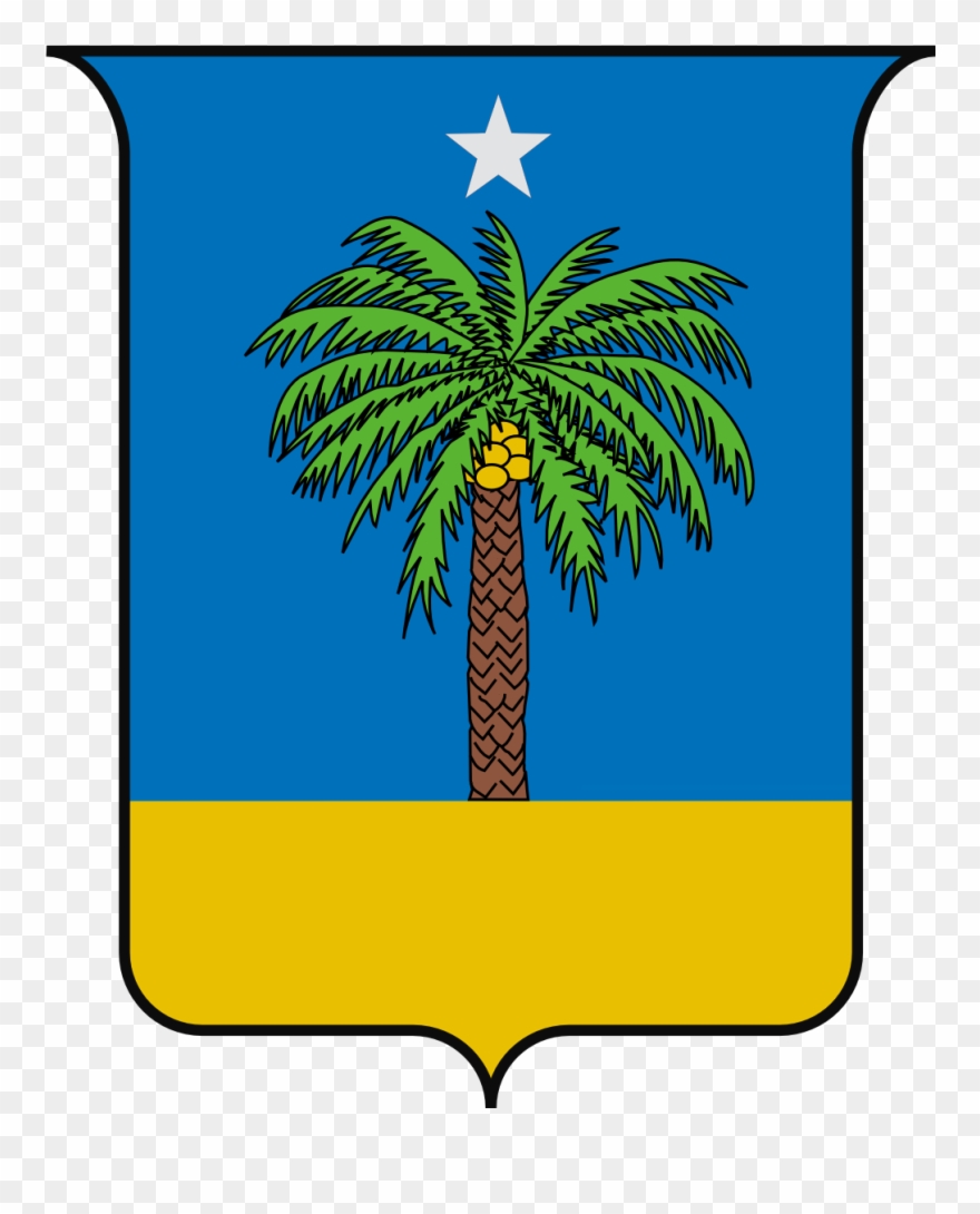 Coconut Tree Sheild Clipart