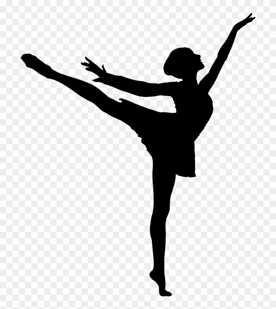Dancing Girl Silhouette Png Clipart