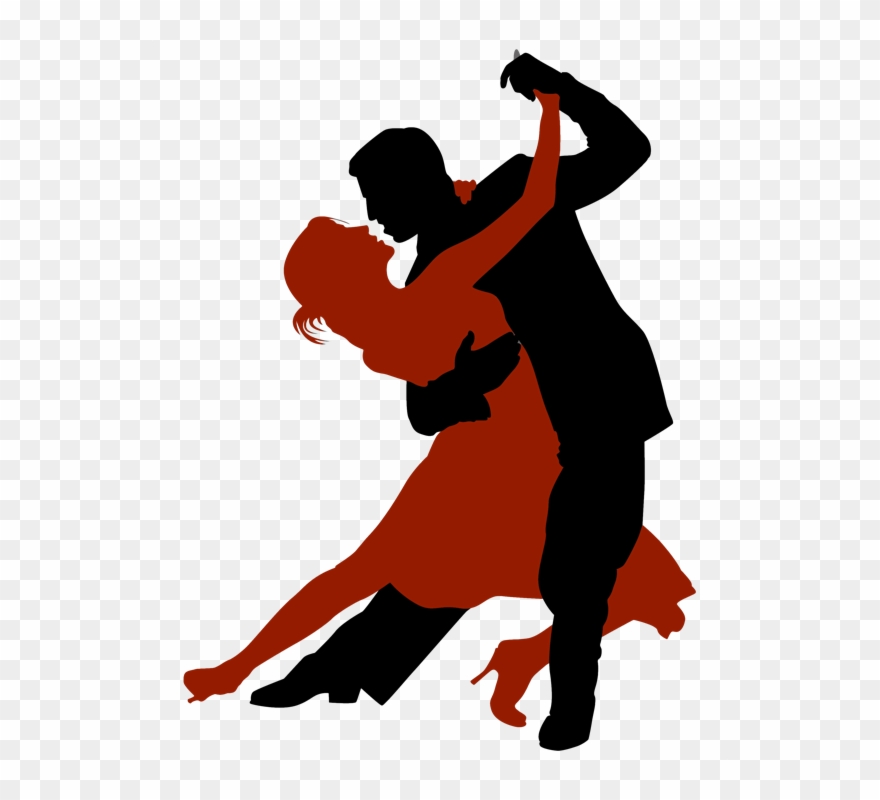 Ballroom Dancing Silhouette Clipart Ballroom Dance - Dancing Man And Woman - Png Download
