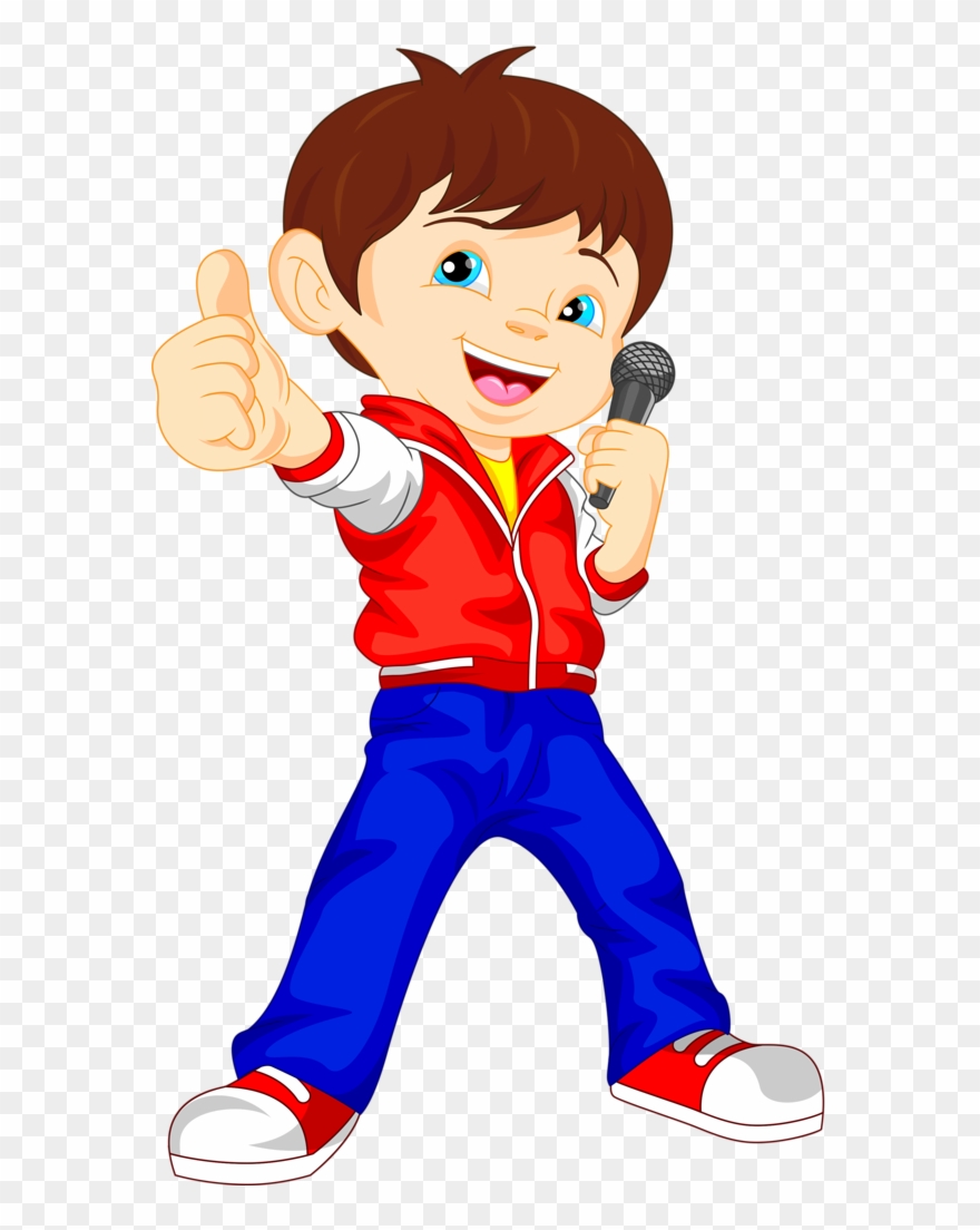 752 [преобразованный] - Singer Boy Clipart - Png Download