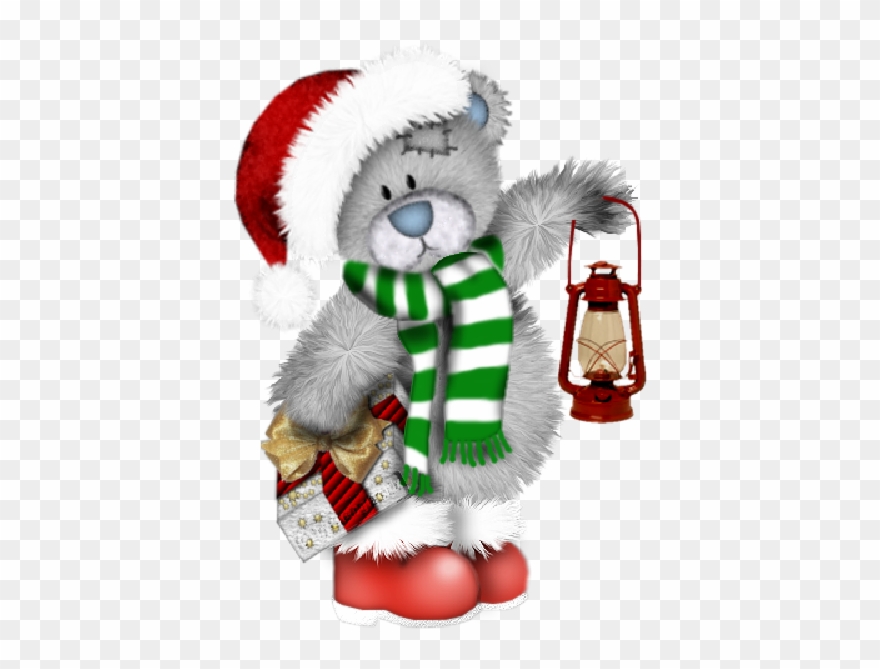 Merry Christmas - Cute Christmas Bear Clipart - Png Download