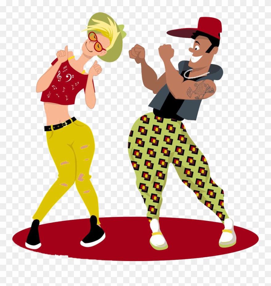 Dance Cartoon Royalty - Funny Couple Illustration Free Clipart