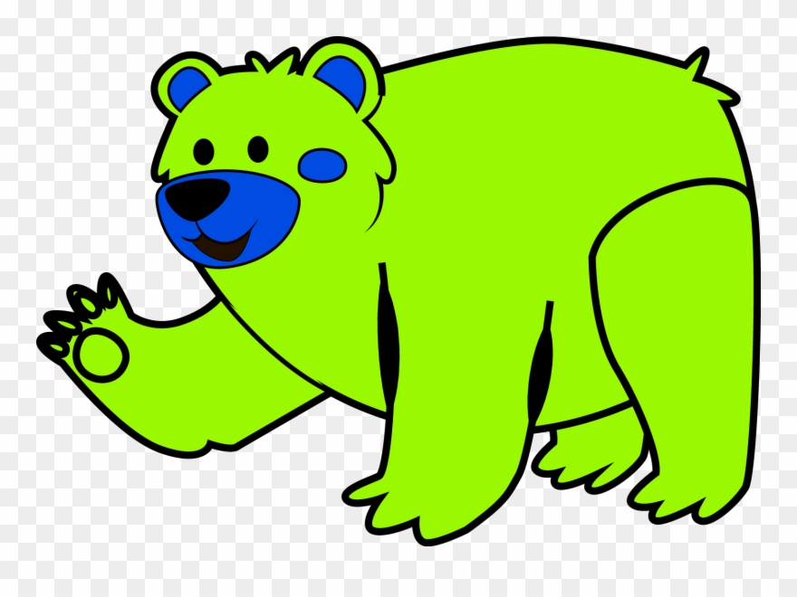 Cute Animal Bear Clipart Clip Art Png - Colouring Picture Of Bear Transparent Png