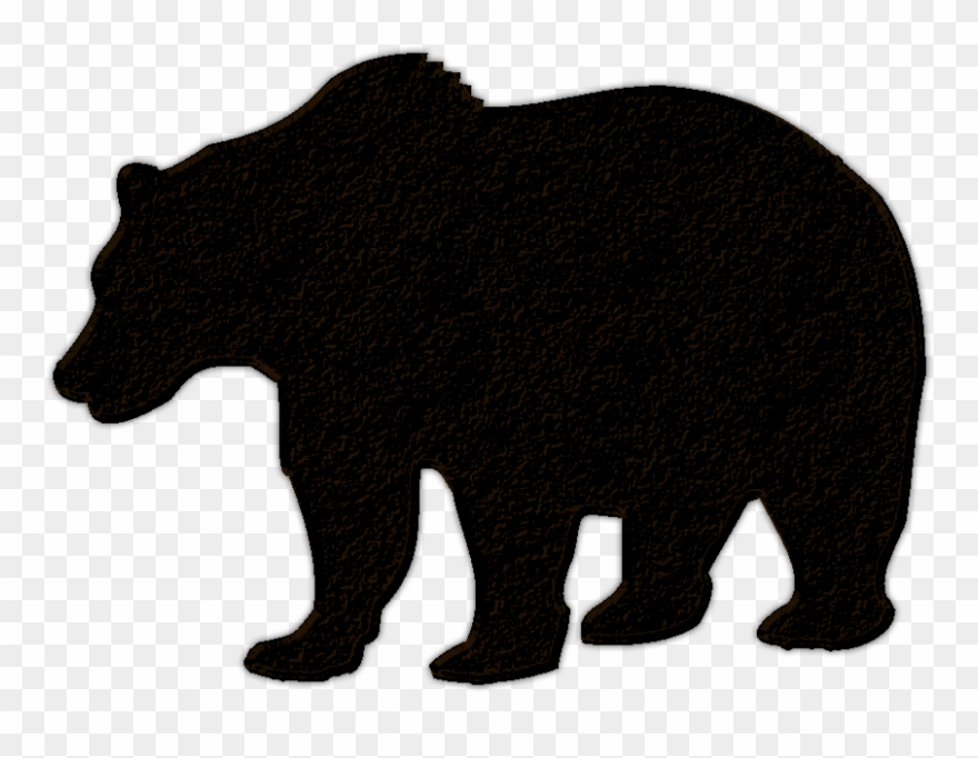 Clip Royalty Free Library Black Bear Cub Clipart - Black Bear Silhouette No Background - Png Download