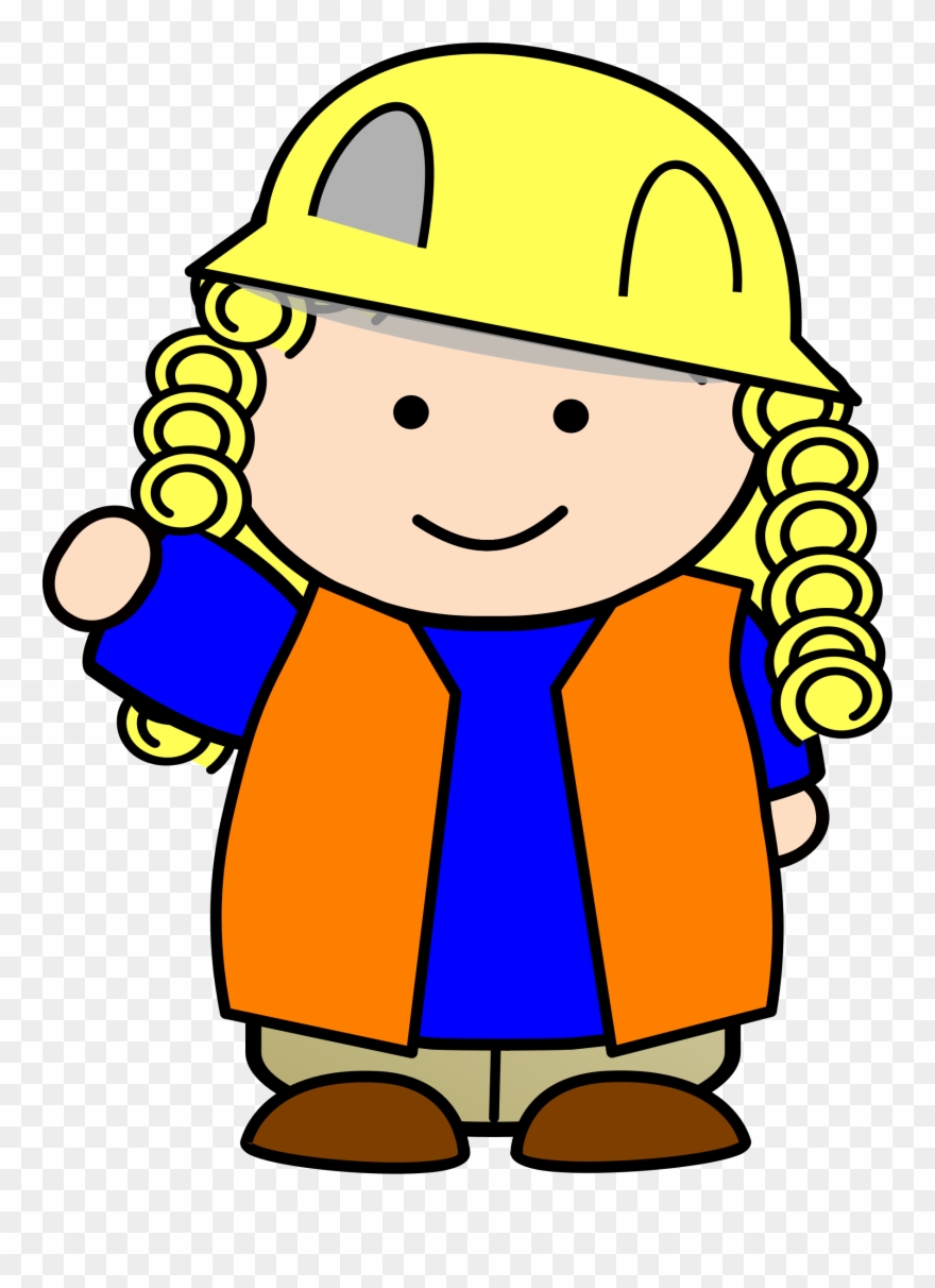 Construction Worker Heavy Machinery Child Bulldozer - Kid Construccion Clipart