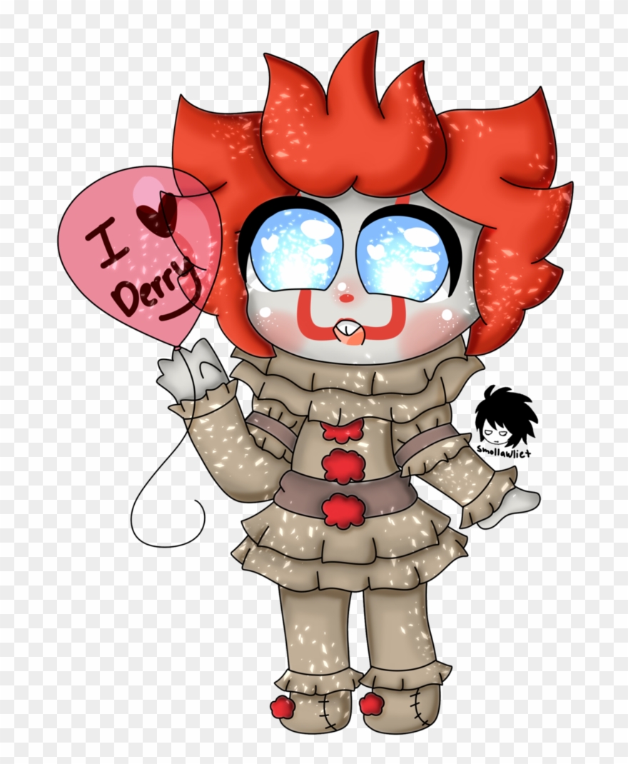 Vector Black And White Library Chibi Pennywise By Smollawliet - Pennywise Cute Fan Art Clipart