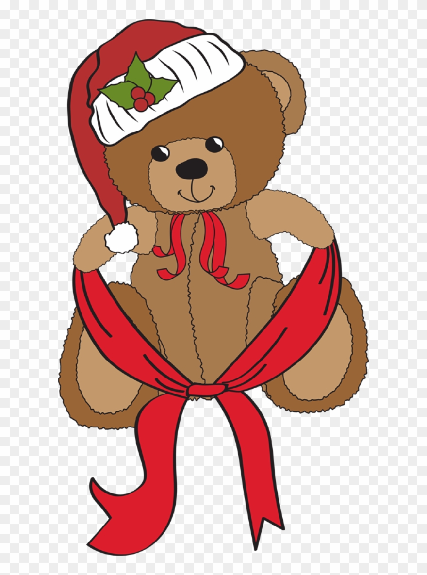 Gummy Bear Clipart Teddy Graham - Osi To De Navidad Con Un Regalo - Png Download