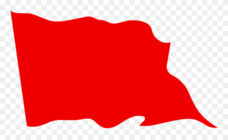 Red Flag Clip Art - Red Flag Waving Transparent - Png Download