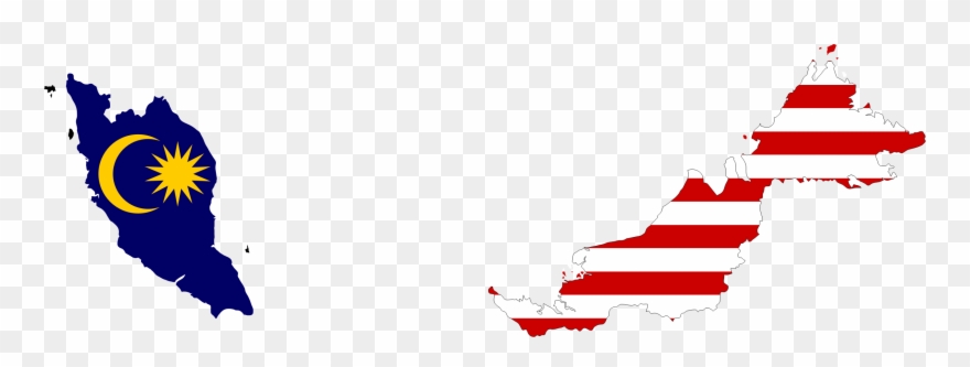 Malaysia Map Flag Clipart