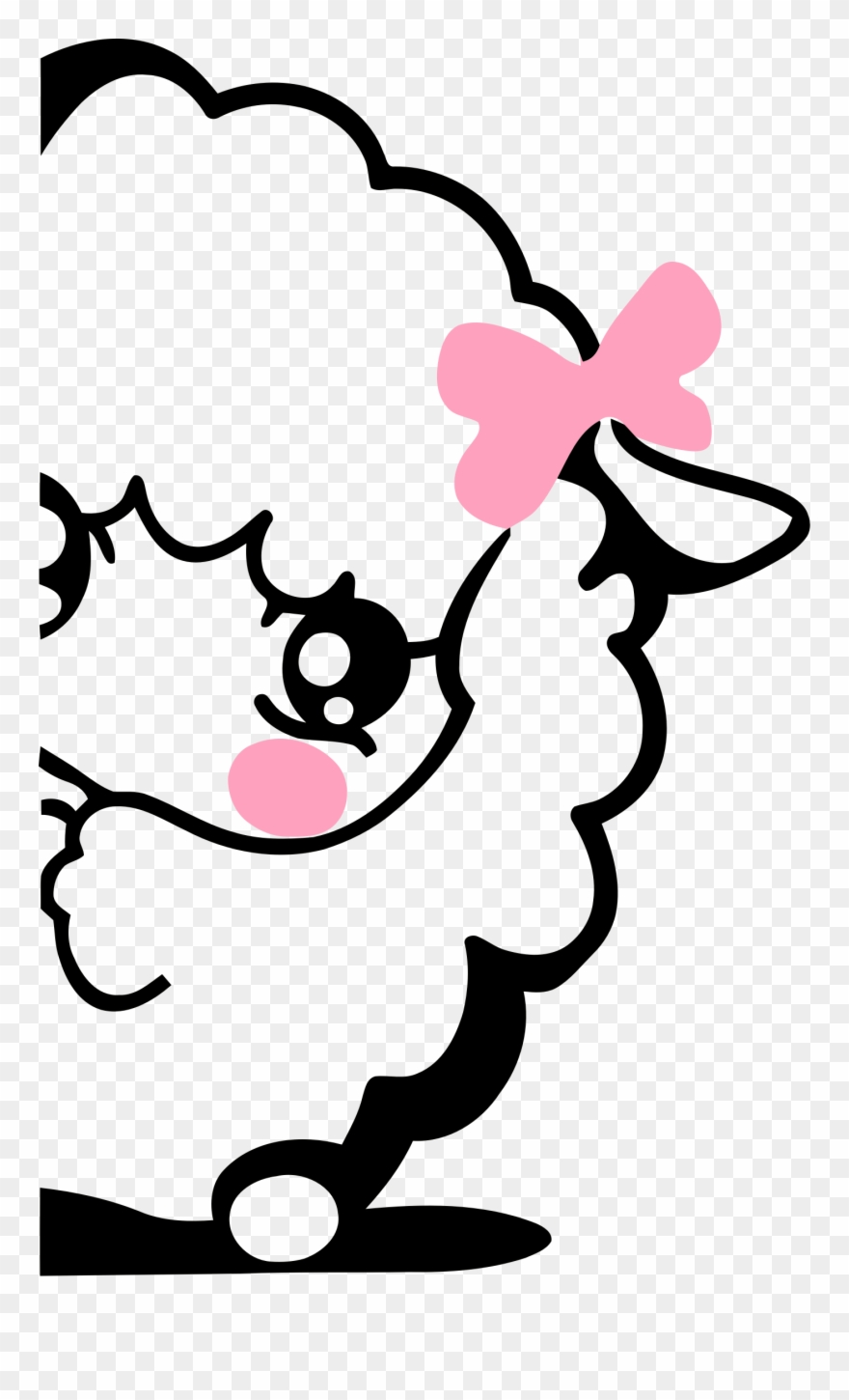 Graphic Free Camera Shy Clipart - Shy Sheep Clipart - Png Download