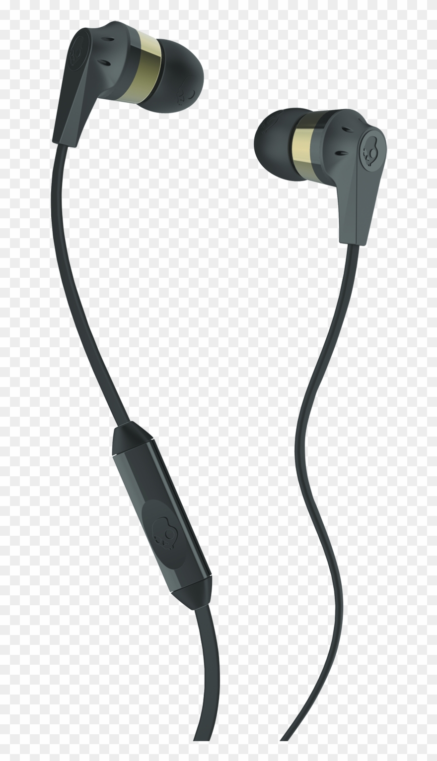 Jpg Download Clip Headphones Earbud - Skullcandy Earbuds Black And Gold - Png Download