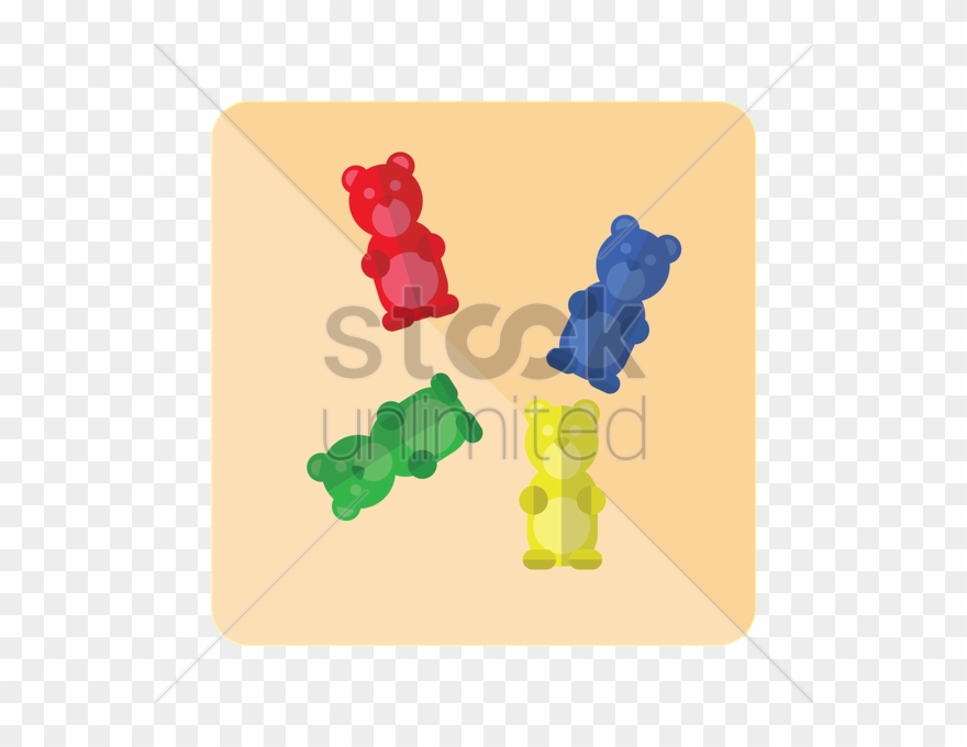 Yellow Clipart Gummy Bear - Png Download