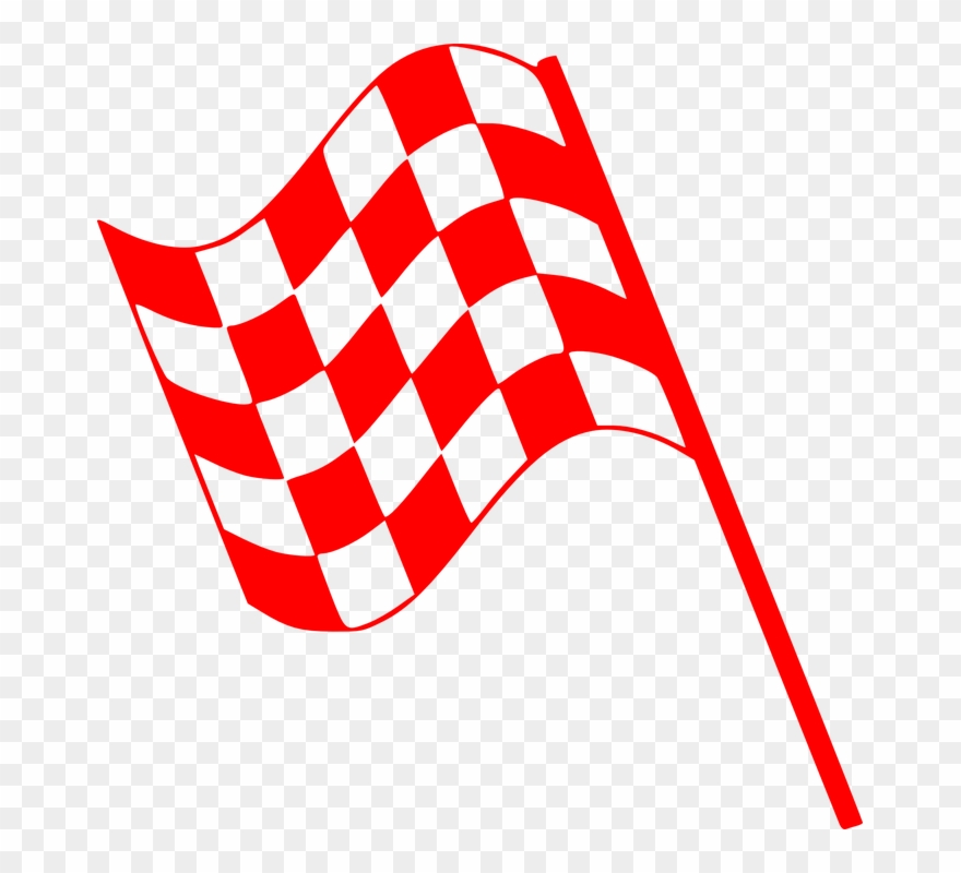 Red Checkered Flag Clipart
