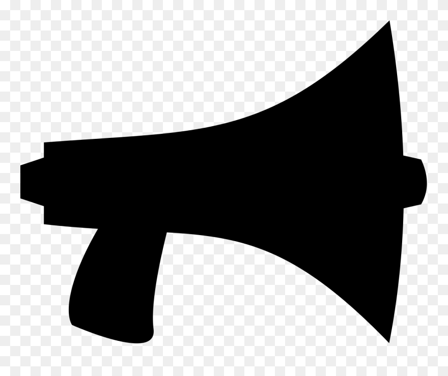 Clip Art Black And White Stock Bullhorn Vector Pengeras - Png Download