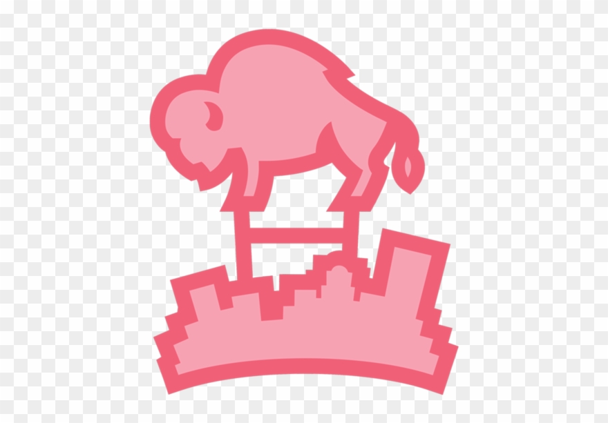 Go Pink Buffalo - Buffalo Clipart