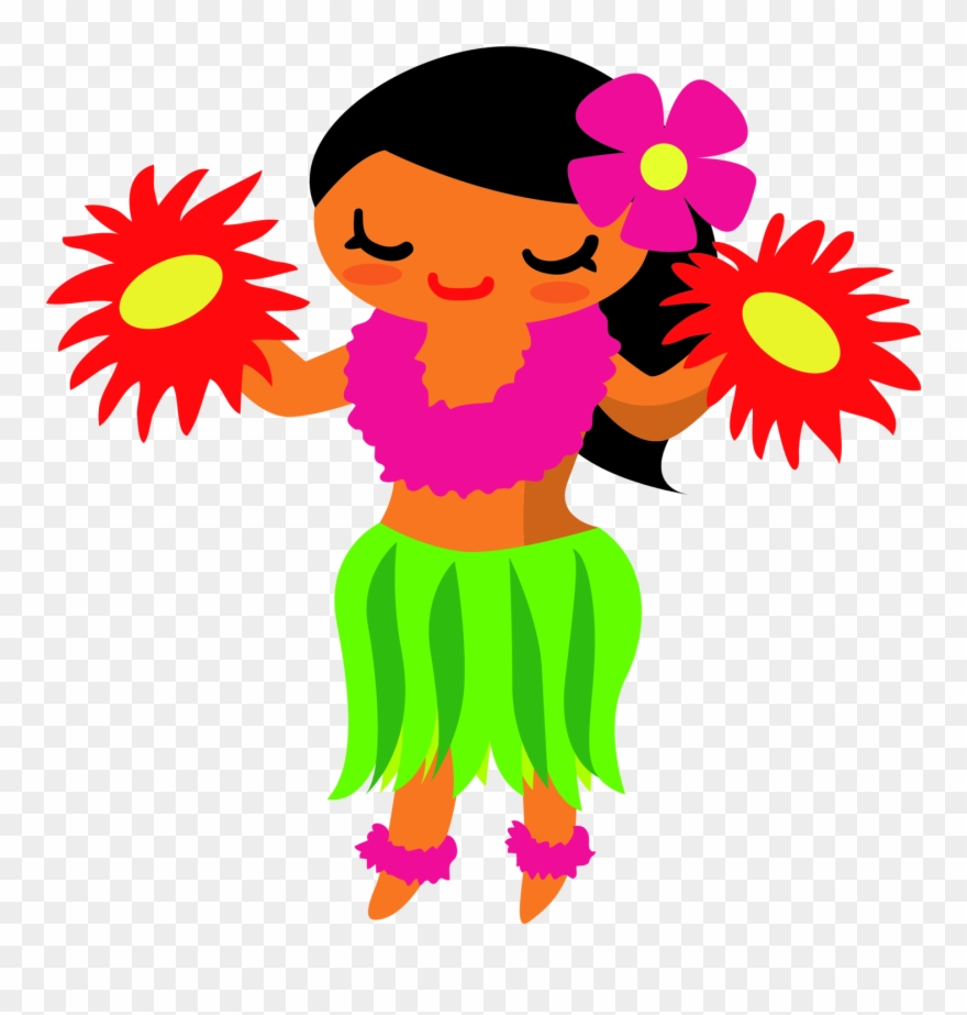 Hawaiian Aloha Tropical - Hula Clipart