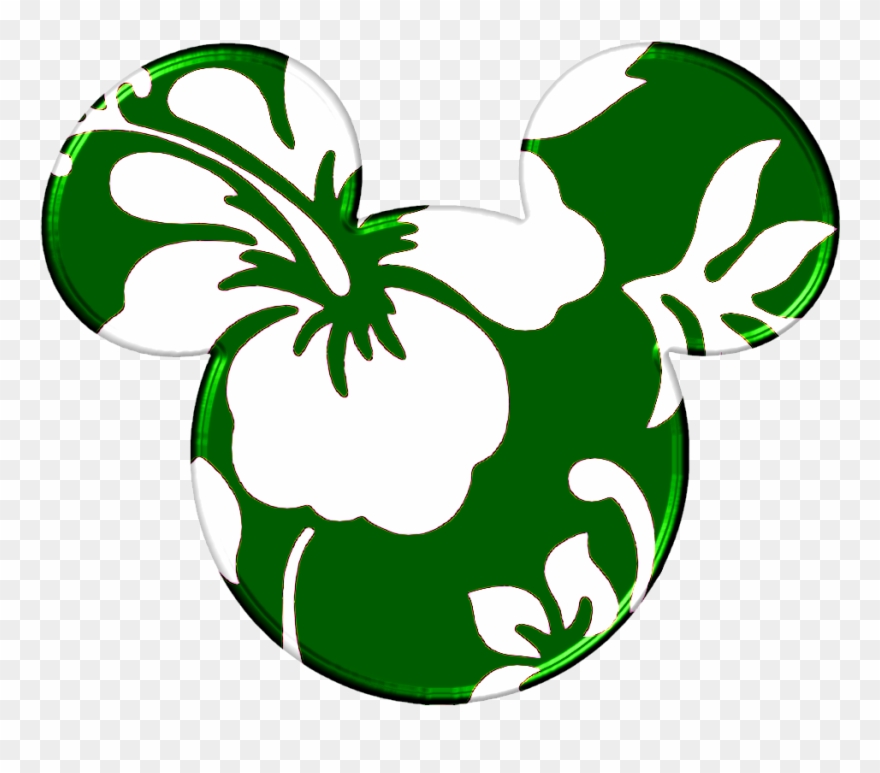 Hawaii Clipart Mickey - Hawaiian Mickey Mouse Head - Png Download