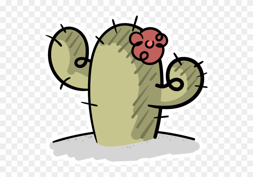 Dust Buddies Cactus - Cartoon Clipart