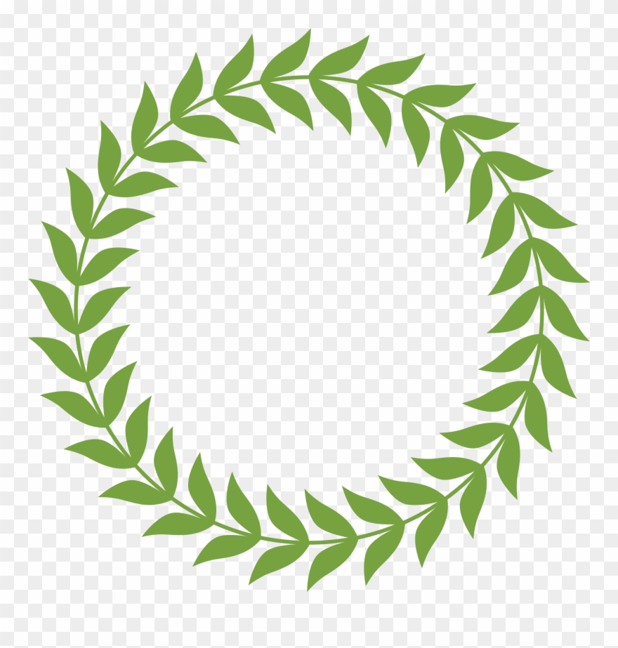 Wreath Clipart Transparent Background Vector Laurel - Green Garland Clip Art - Png Download
