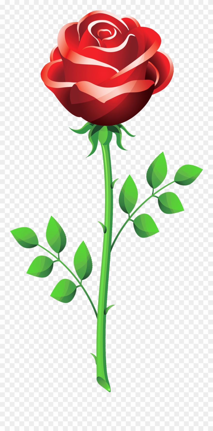 Red Rose Clipart Headstone - Png Download
