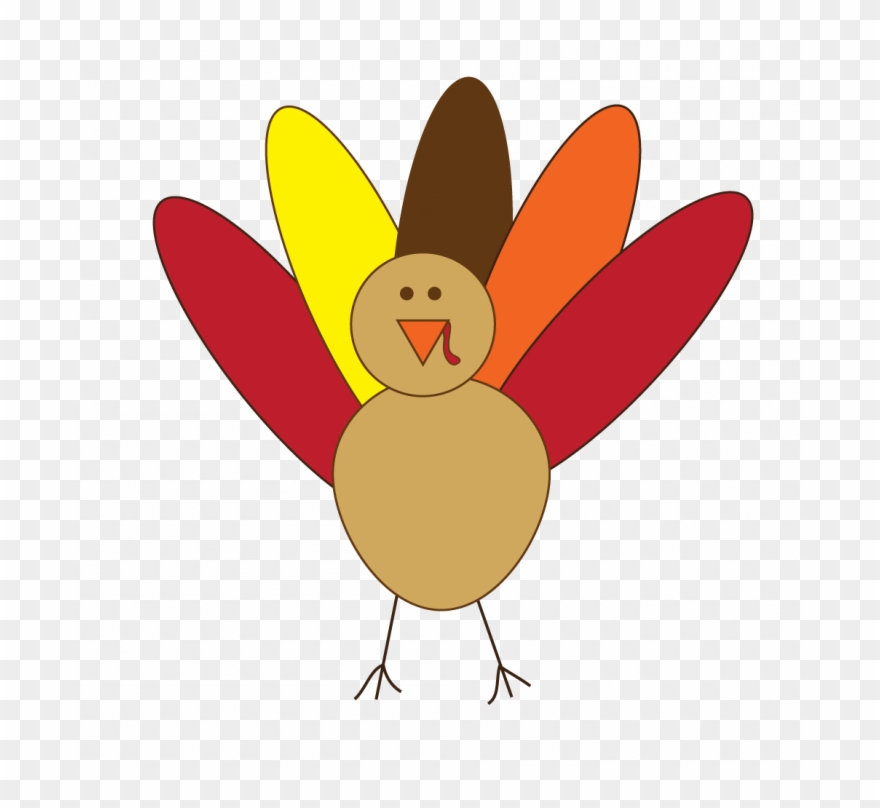 Thanksgiving Thanksgiving Clip Art - Simple Turkey Clipart - Png Download