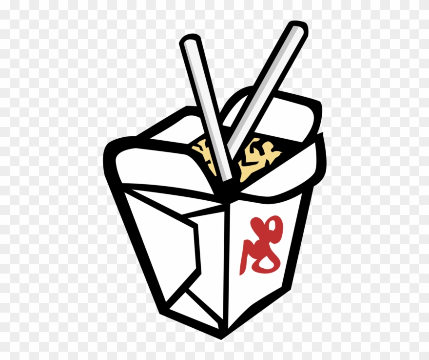 Chinese Cuisine Take-out Eating Drawing Food - Take Out Chinese Food Clipart - Png Download