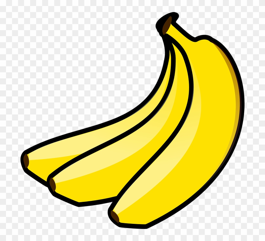 Yellow Food Cliparts - Bananas Anime - Png Download