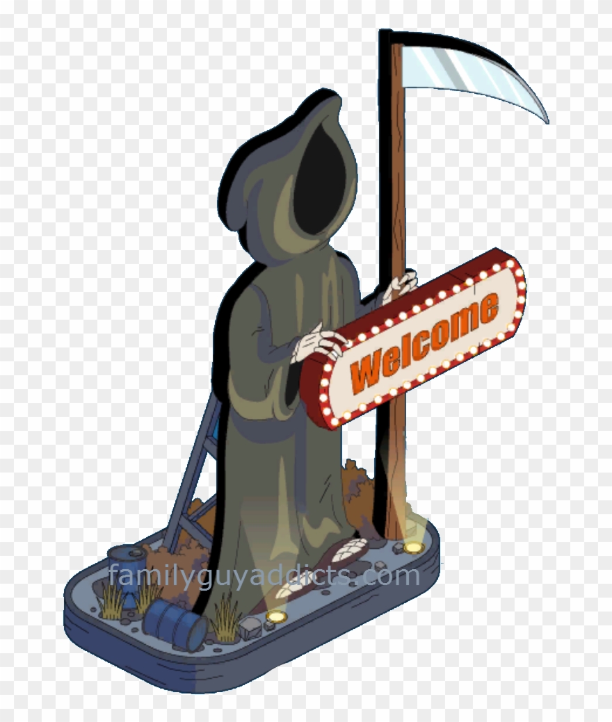 Death Welcome Sign - Cartoon Clipart
