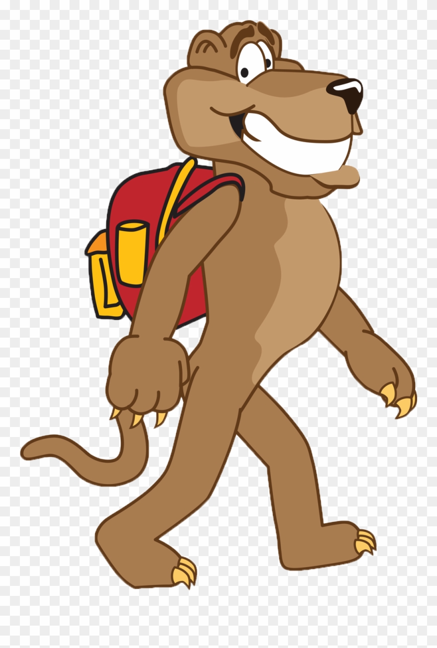 Welcome Back To School - Cartoon Cougar Clipart