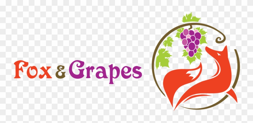 Fox And Grapes - Graphic Design Clipart