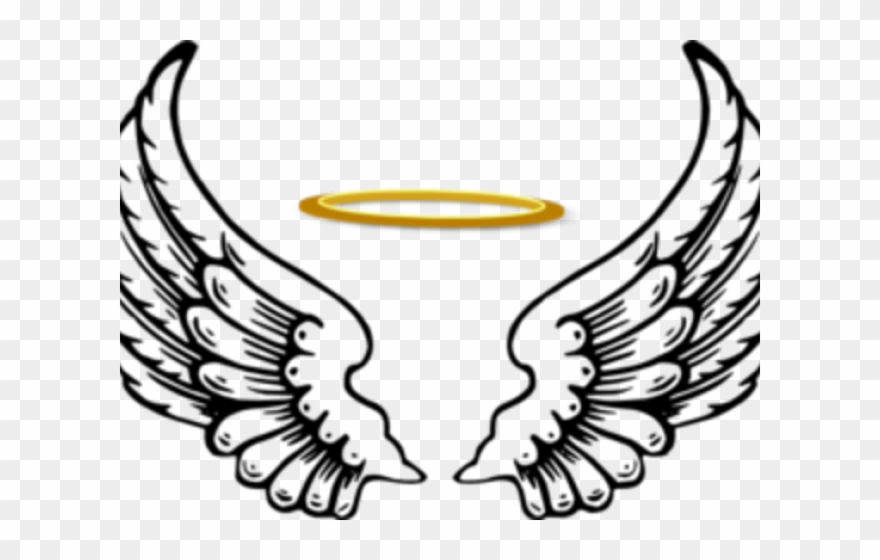 Baseball With Banner Library - Angel Wings And Halo Svg Clipart