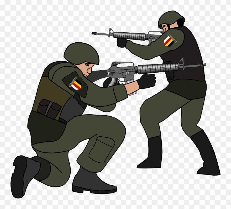 Free Soldiers In Battle Clip Art - Png Download