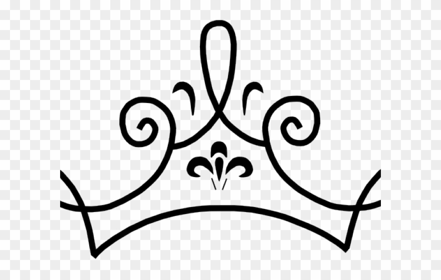 Queen Clipart Outline - Princess Crown Drawing - Png Download