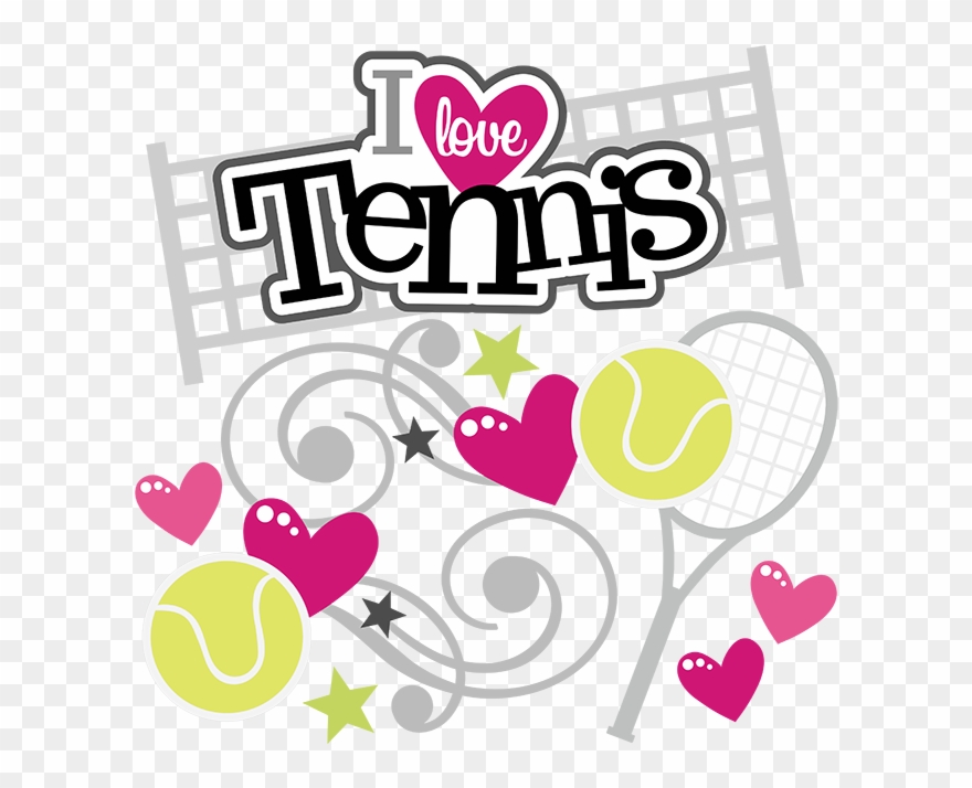 I Love Svg Scrapbooking Files Cuttable Scrapbook - Samanthatreasure 2/3/5 Yard - 3" Sport I Love Tennis Clipart