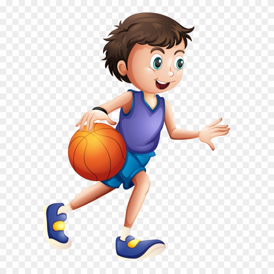 Female Clipart Badminton Player - Man Moving Animation Basketball - Png Download