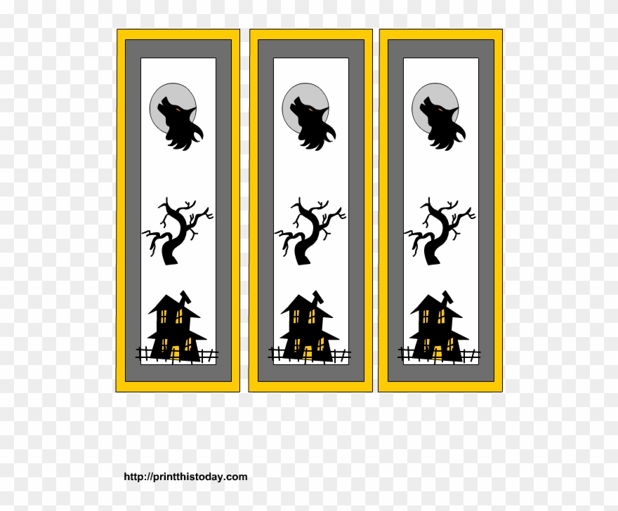 Free Printable Halloween Bookmarks Clipart