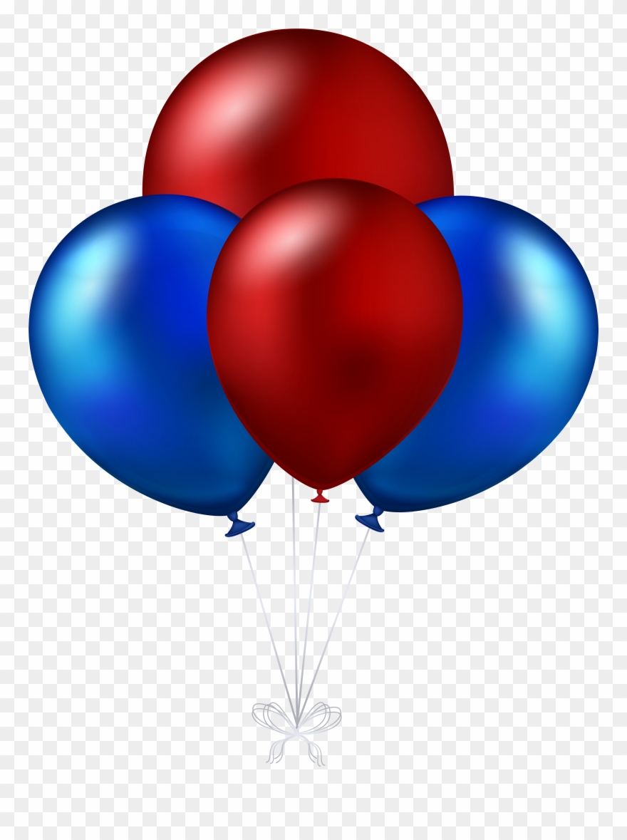 Red And Blue Balloons Transparent Png Clip Art Image