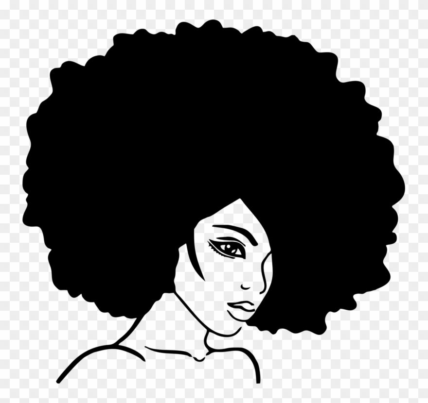 Wall Decal Sticker Beauty Parlour Afro - Afro Clipart