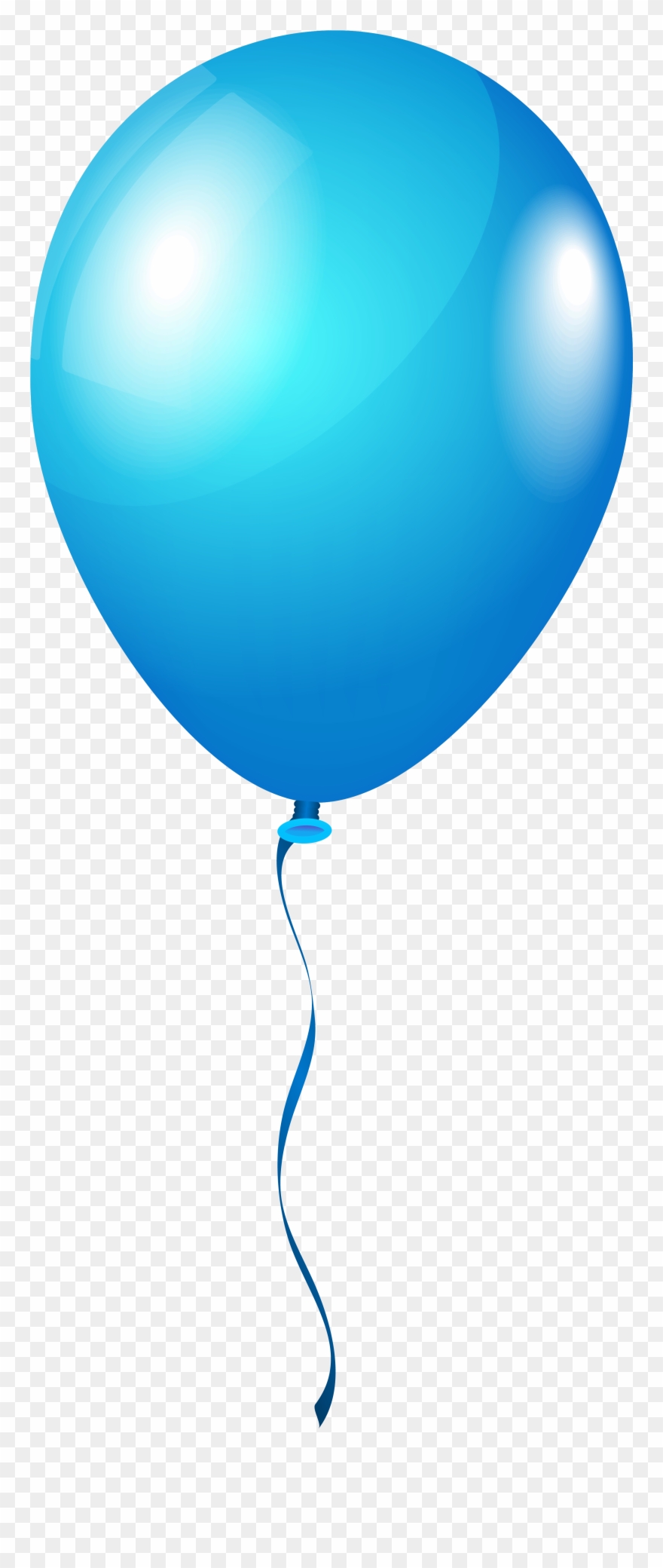 Single - Blue Balloon Transparent Background Clipart