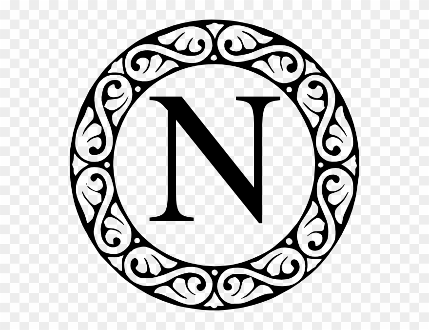 Letter N Monogram Clipart - Png Download