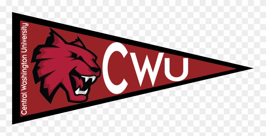 Central Washington University Pennent Gear Up - Central Washington University Pennant Clipart