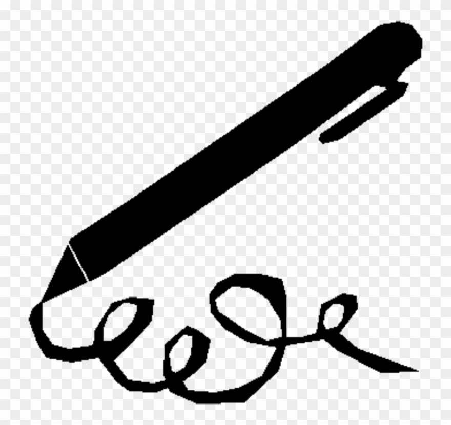 Paper Pens Drawing Black And White Cartoon - Pen And Paper Cartoon Clipart