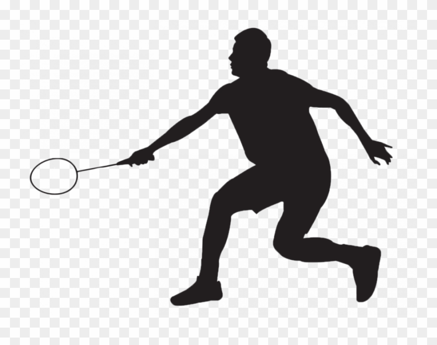 Badminton Silluette Clipart Badminton Silhouette Sports - Badminton Player Silhouette Png Transparent Png