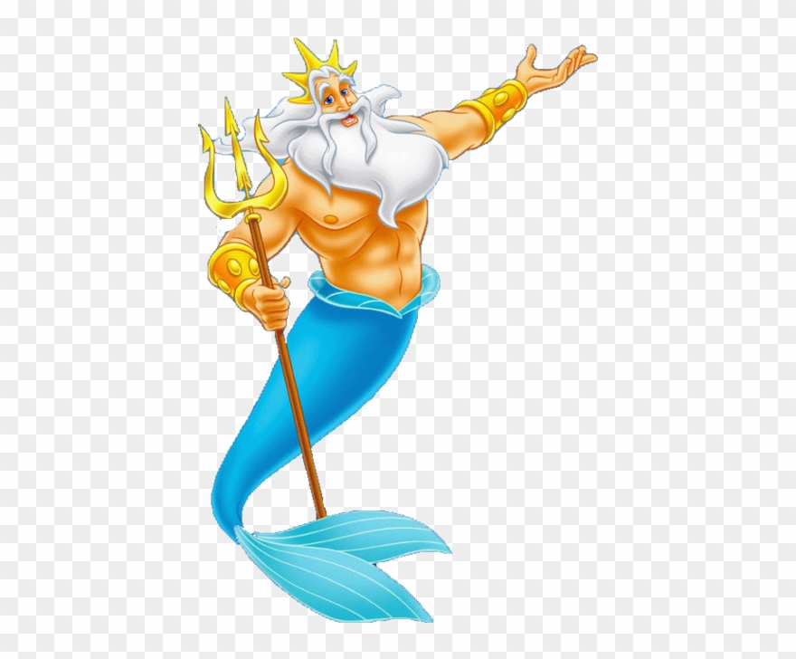 Lou Cliparts - King Triton Little Mermaid - Png Download