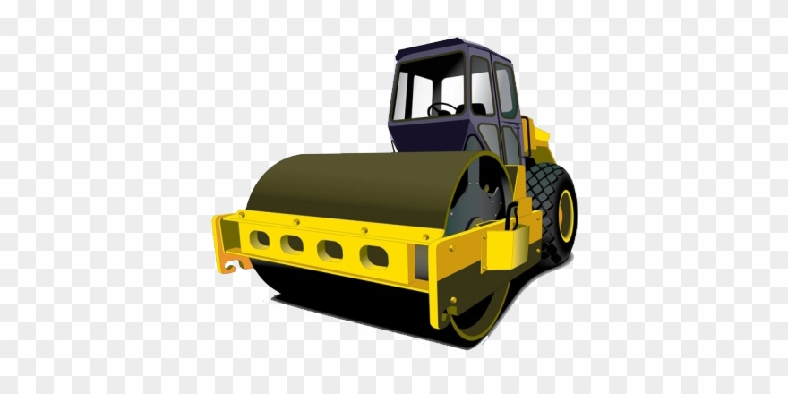 Clip Art Royalty Free Download Paver Asphalt Concrete - Construction Trucks With Names - Png Download