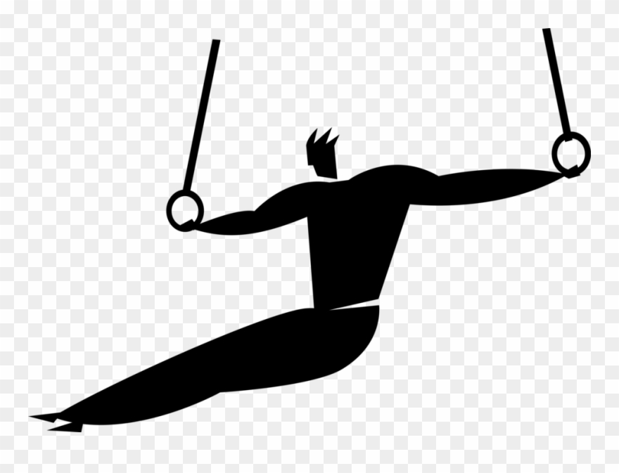 Gymnastics Routine On Rings Clipart