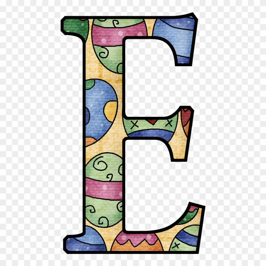 B *✿* Easter Multicolor - Letter Clipart