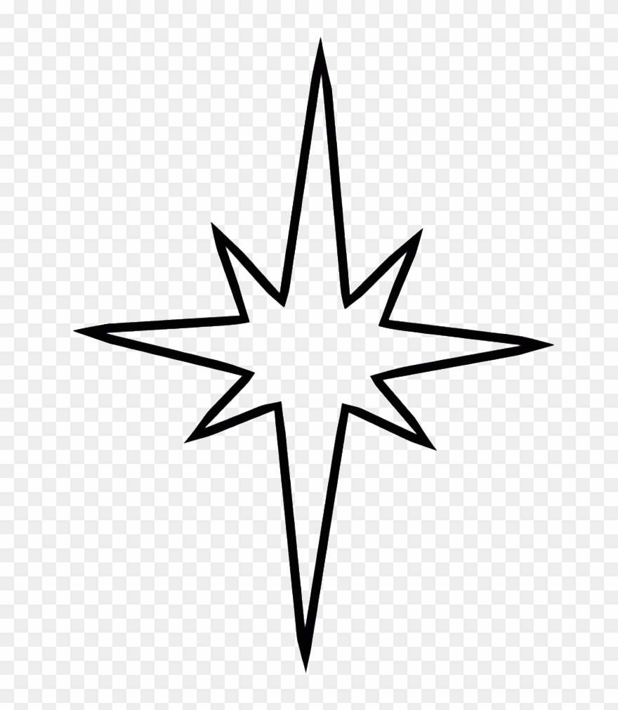 Free Drawings Of Stars Download Free Clip Art Free - Christmas Star Coloring Page - Png Download